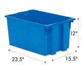 Nesting and Stacking Totes 15.5"W x 23.5"L x 12"H ,1 Each - Axiom Medical Supplies