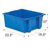 Nesting and Stacking Totes 19.5"W x 23.5"L x 10"H ,1 Each - Axiom Medical Supplies