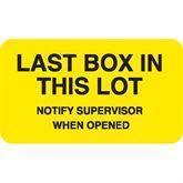 Lot Signal Labels MarketLab Last Box In This Lot Label, Yellow PK1000 ,1000 / pk - Axiom Medical Supplies