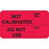 Calibration Labels MarketLab Not Calibrated, Do Not Use Label, RedPK1000 ,1000 / pk - Axiom Medical Supplies