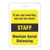 Social Distancing Badge Card Social Distancing Badge Card • 2.125"W x 3"H ,10 / pk - Axiom Medical Supplies