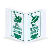 "Spill Response Equipment" V Shape Location Sign "Spill Response Equipment" Sign ,1 Each - Axiom Medical Supplies