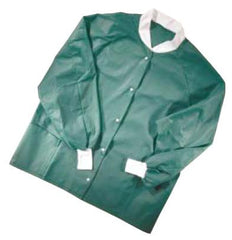 Molnlycke Warm-Up Jacket Barrier® Green Large Hip Length Disposable