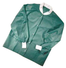 Molnlycke Warm-Up Jacket Barrier® Green Medium Hip Length Disposable