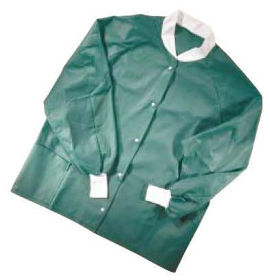 Molnlycke Warm-Up Jacket Barrier® Green X-Large Hip Length Disposable