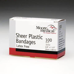 Adhesive Strip Moorebrand® 3/4 X 3 Inch Fabric Rectangle Tan Sterile