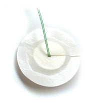 MPM Medical Foam Dressing MPM 4 Inch Diameter Fenestrated Round Non-Adhesive with Border Sterile