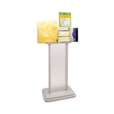 MarketLab Horizontal Isolation Station Floor System Single Glove Box Holder • 24.875"W x 13.5"D x 57.19"H ,1 Each - Axiom Medical Supplies