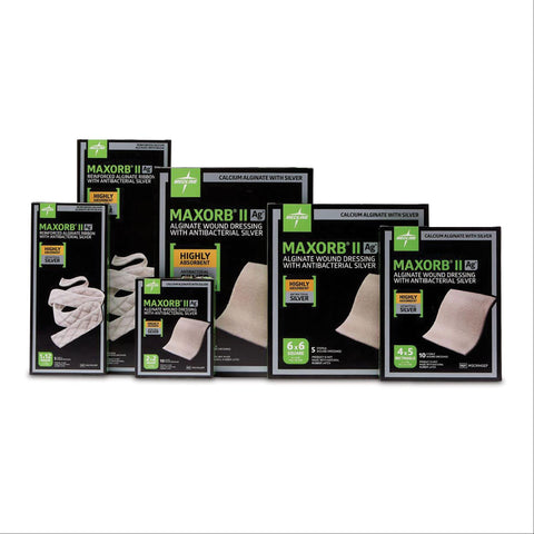 Maxorb II Silver Alginate Dressing 6'' x 6'' ,5 / pk - Axiom Medical Supplies