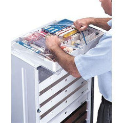 Medical Tray Security Bags 19.25"x22" • Clear with Blue Strip ,20 / pk - Axiom Medical Supplies