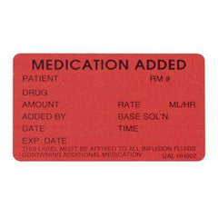 Medication Added Labels Medication Added Labels with Zig-Zag Perforation • 2.5"W x 1.5"H ,400 / roll - Axiom Medical Supplies