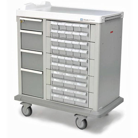 Medication Cassette Cart 2-Tier Cassette with 5" Bins • 16.5"W x 13.5"D x 6"H ,1 Each - Axiom Medical Supplies