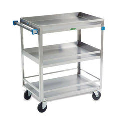 Medium Duty Stainless Steel Carts with Guard Rails 3 Shelves with Guard Rails • 19"W x 31"L x 33.75"H ,1 Each - Axiom Medical Supplies