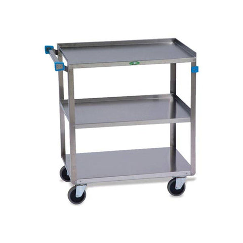 Medium Duty Stainless Steel Carts 3 Shelves • 22.375"W x 54.125"L x 37.25"H ,1 Each - Axiom Medical Supplies