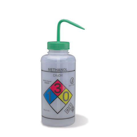 Methanol 1000mL Vented RTK GHS Wash Bottle Methanol ,2 / pk - Axiom Medical Supplies