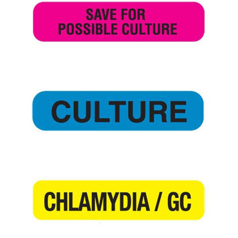 Microbiology Labels MarketLab Chlamydi/GC Label, Yellow PK1000 ,1000 / pk - Axiom Medical Supplies