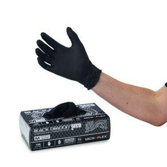 Microflex Black Dragon Zero Nitrile Gloves Black Dragon Zero Nitrile Exam Gloves, XXL ,100 / BX - Axiom Medical Supplies
