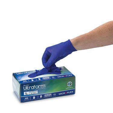 Microflex Ultraform Nitrile Gloves Large ,300 / bx - Axiom Medical Supplies