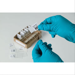 Microscope Slide Labels 0.9"W x 0.75"H • Polyester ,2500 Per Pack - Axiom Medical Supplies
