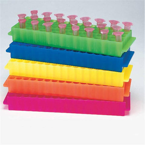 Microtube Racks Microtube Racks in Assorted Colors • 8.85"L x 2.62"W x 1.1"H ,5 / pk - Axiom Medical Supplies