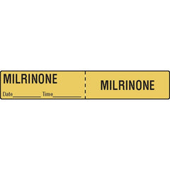 Milrinone IV Tubing Medication Label Milrinone ,500 / roll - Axiom Medical Supplies