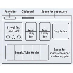 Mini Phlebotomy Tray Unit with Handle Mini Phlebotomy Tray Unit with Handle ,1 Each - Axiom Medical Supplies