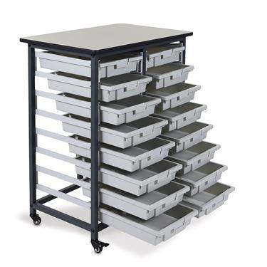 Mobile Bin System 8 Large Bins ,1 Each - Axiom Medical Supplies