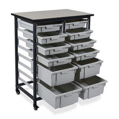 Mobile Bin System 4 Large Bins ,1 Each - Axiom Medical Supplies