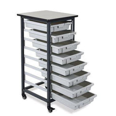 Mobile Bin System 8 Small Bins ,1 Each - Axiom Medical Supplies
