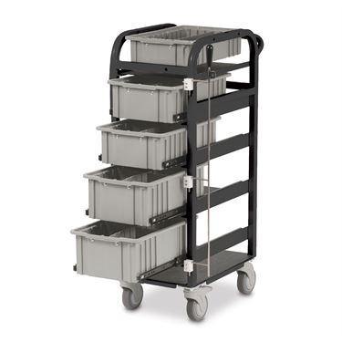 Standard Mobile Supply Carts Gray Drawers • 13.5"W x 19"D x 39"H ,1 Each - Axiom Medical Supplies