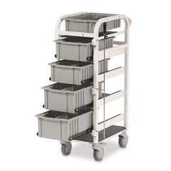 Standard Mobile Supply Carts Gray Drawers • 13.5"W x 19"D x 39"H ,1 Each - Axiom Medical Supplies