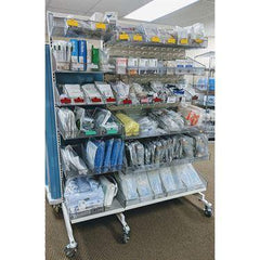 Mobile Wall Storage System with Baskets With 7- 11.875"D Baskets ,1 Each - Axiom Medical Supplies