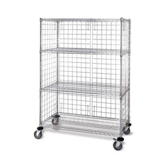 Mobile Wire Shelving with Panels 48"W x 24"D x 69"H ,1 Each - Axiom Medical Supplies