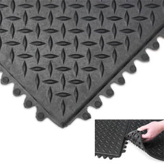 Modular Interlocking Build-Your-Own Mat Modular Interlocking Build-Your-Own Mat • Black • 3'W x 3'L • 1/2" Thick ,1 Each - Axiom Medical Supplies