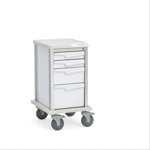 Multi-Drawer Procedure Carts 5 Drawer • 29.5"W x 21"D x 36"H • White ,1 Each - Axiom Medical Supplies