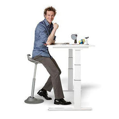 Muvman Ergonomic Perching Stool with Black Frame &amp; Black Vinyl Seat Black Frame • Black Vinyl Seat ,1 Each - Axiom Medical Supplies