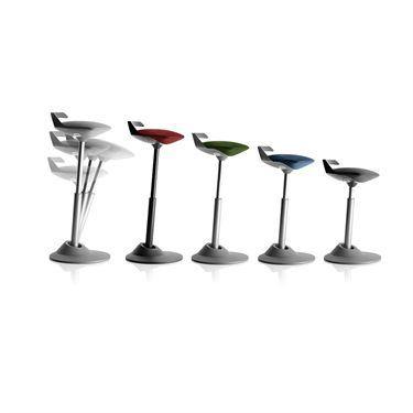 Muvman Ergonomic Perching Stool Black Frame • Black Vinyl Seat ,1 Each - Axiom Medical Supplies