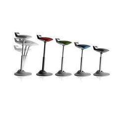 Muvman Ergonomic Perching Stool Black Frame • Black Vinyl Seat ,1 Each - Axiom Medical Supplies