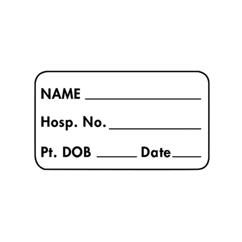 NAME/DOB/DATE Phlebotomy Specimen Receiving Label MarketLab Name/DOB/Date Label, White PK1000 ,1000 / pk - Axiom Medical Supplies