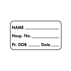NAME/DOB/DATE Phlebotomy Specimen Receiving Label MarketLab Name/DOB/Date Label, White PK1000 ,1000 / pk - Axiom Medical Supplies