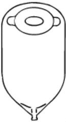 Nu-Hope Laboratories Urinary Pouch 11 Inch Length 1-1/8 to 2 Inch Stoma Oval B, Convex, Pre-Cut