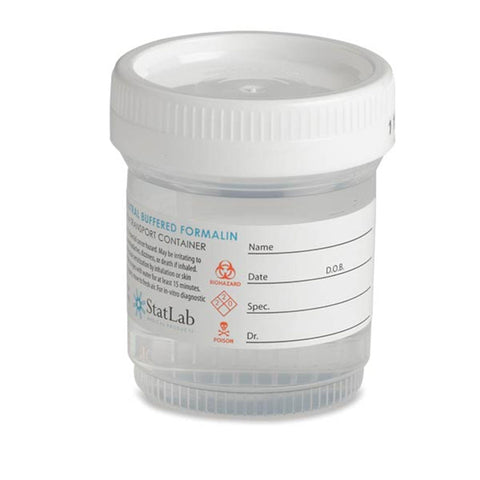 Neutral Buffered Formalin Pre-Filled 10% NBF • 60mL vial/30mL Fill ,96 / pk - Axiom Medical Supplies