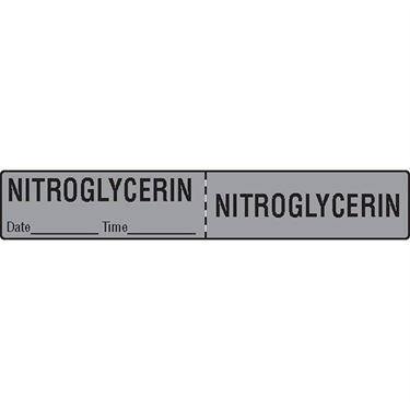 Nitroglycerin IV Tubing Medication Label Nitroglycerin ,500 / roll - Axiom Medical Supplies