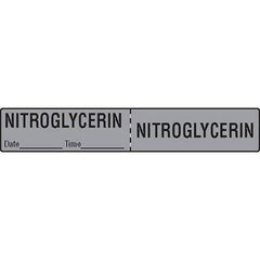 Nitroglycerin IV Tubing Medication Label Nitroglycerin ,500 / roll - Axiom Medical Supplies