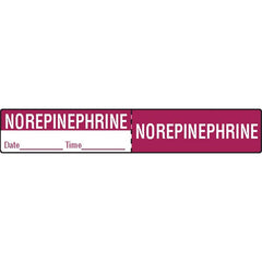 Norepinepherine IV Tubing Medication Label Norepinepherine ,500 / roll - Axiom Medical Supplies