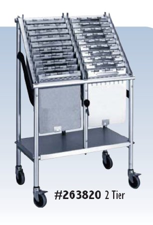 Omnimed Wheeled Chart Carriers Omnimed Beam® Aluminum 13 X 23 X 37 Inch