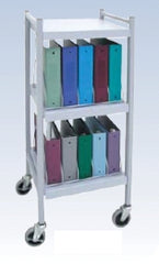 Omnimed Binder/ Chart Rack Omnicart® 2 Shelves Gray 15 Binder Charts Front Opening