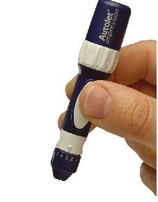 Owen Mumford Lancing Device Autolet Impression® Adjustable Depth Lancet Needle Multiple Depth Settings Push Button Activated