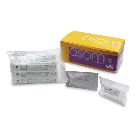 OSOM Ultra Flu A/B Test OSOM Ultra Flu A&amp;B Test • CLIA Waived ,Pack oF 25 - Axiom Medical Supplies