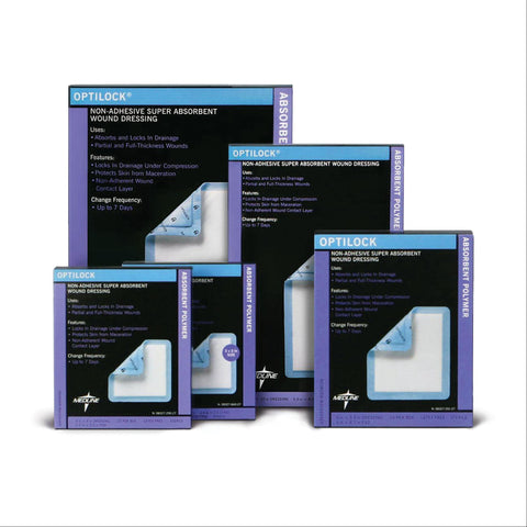 OptiLock Non-Adhesive Super Absorbent Wound Dressing 8'' x 12'' ,10 / pk - Axiom Medical Supplies